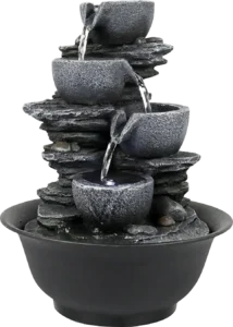 10.6in Rock Indoor Water Fountain