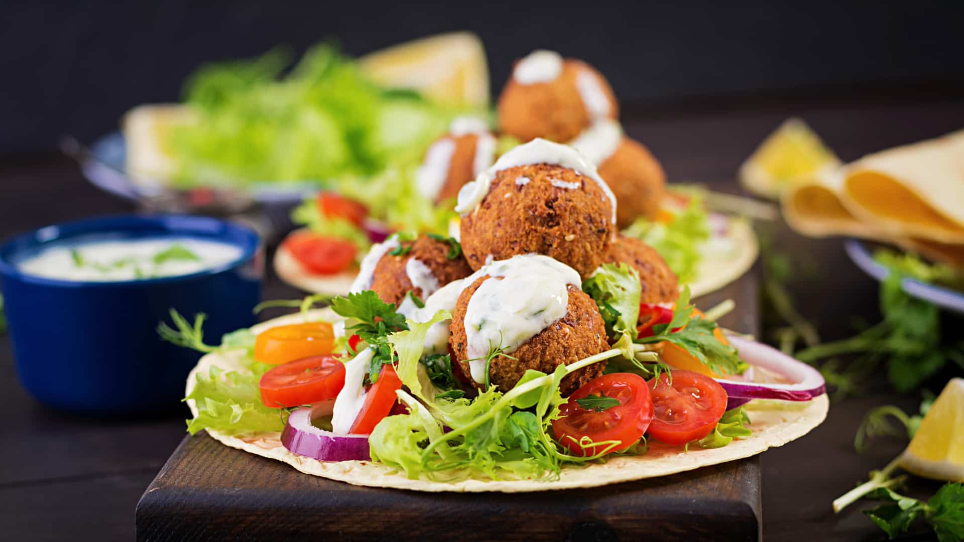 Image of Falafel with Tzatziki sauce